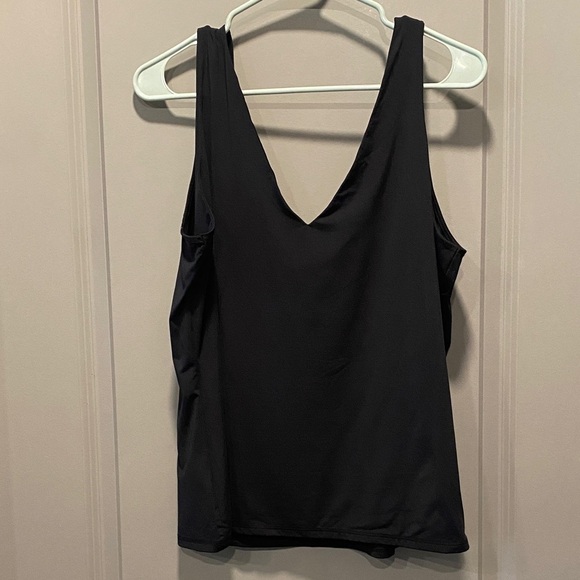 Worthington Black Sleeveless V-neck Smoothing Tank Top XXL - Picture 1 of 3